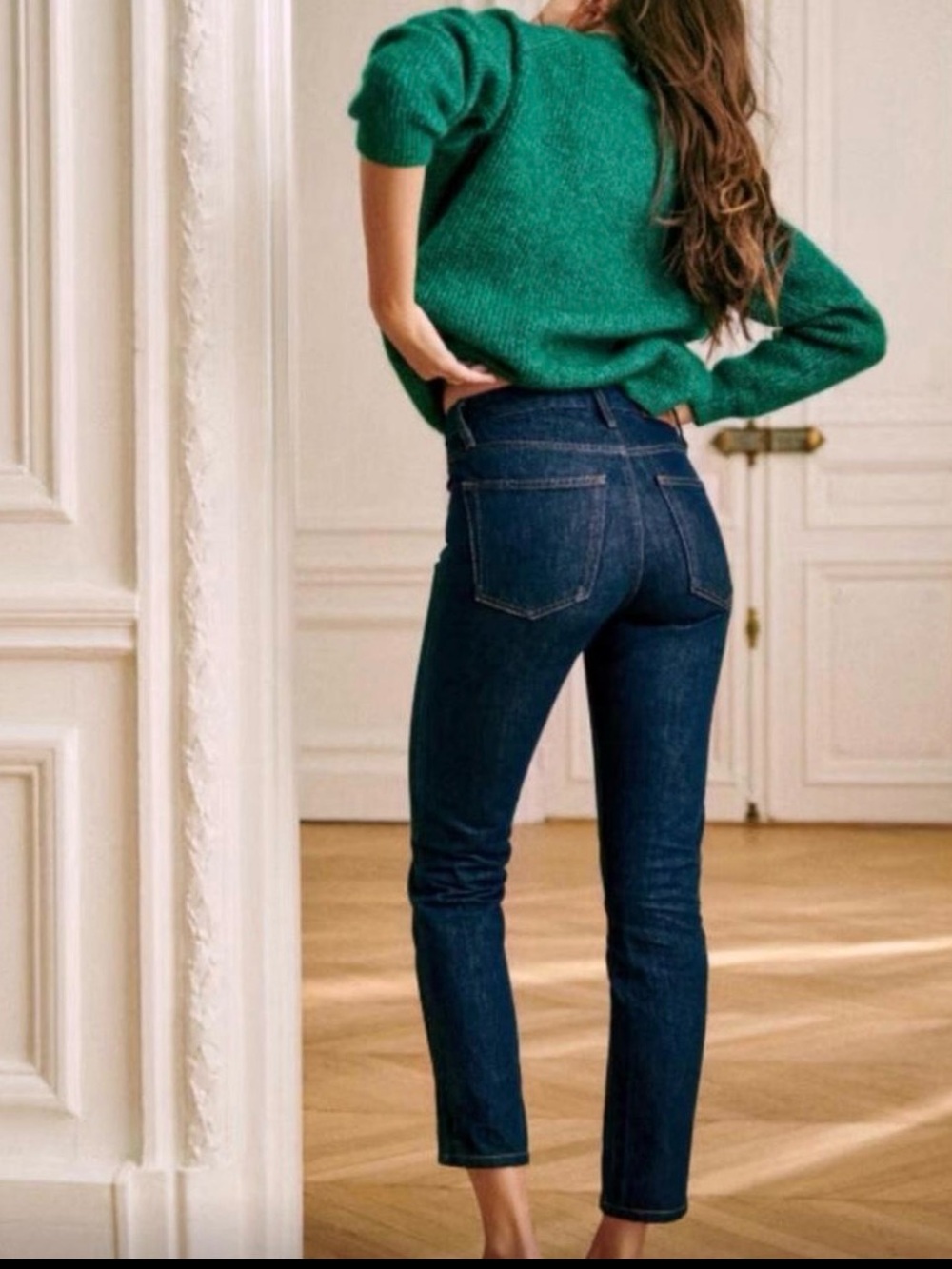 Sezane le Brut Indigo Straight Leg Jeans -tall